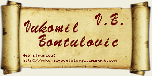 Vukomil Bontulović vizit kartica